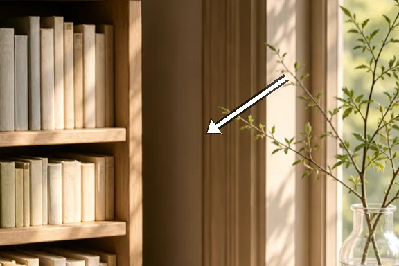 Detail shot of a wooden shelf edge with sunlight patterns.