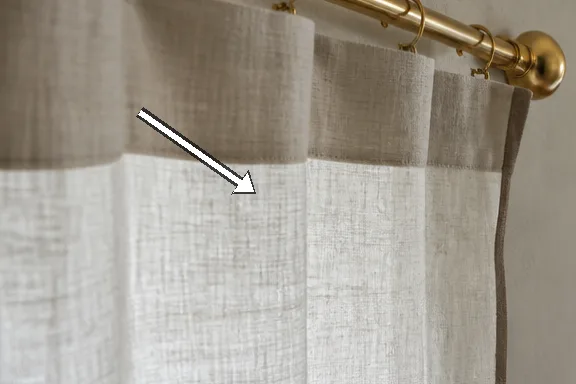 Close-up of the linen panel texture, with natural flax weave and pale hue.